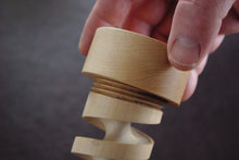 Load image into Gallery viewer, Marblelous Wooden Spiral is a handmade desktop marble wood toy.