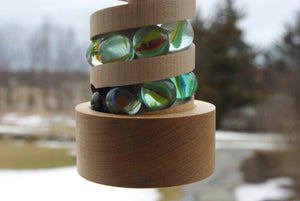 Marblelous Wooden Spiral is a handmade desktop marble wood toy.