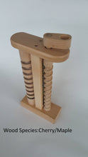 Load image into Gallery viewer, The Crank: A wooden toy with marbles hand crafted in Vermont.