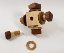Load image into Gallery viewer, Wooden Activity Cube Nuts and Bolts Montessori toys