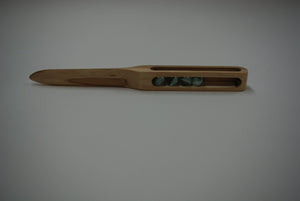 Magic Wooden Letter Opener with Marbles: Hand made in Vermont